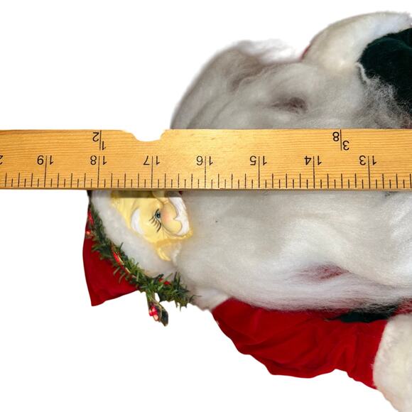 Vintage Santa Claus Tree Topper Mervyn's Paper Mache Face Made Taiwan 18” - Picture 8 of 8